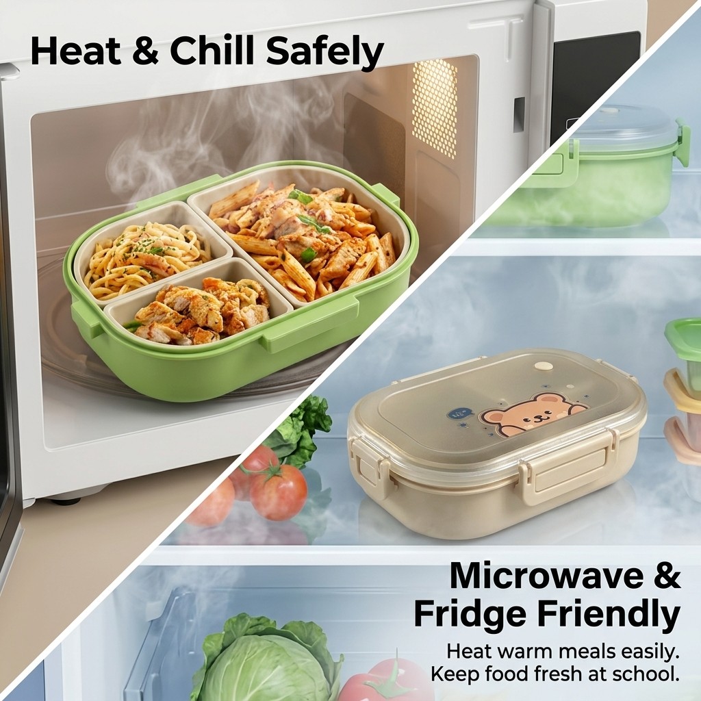 Reusable Plastic Divided Bento - Food Storage Safety ulasan dan harga