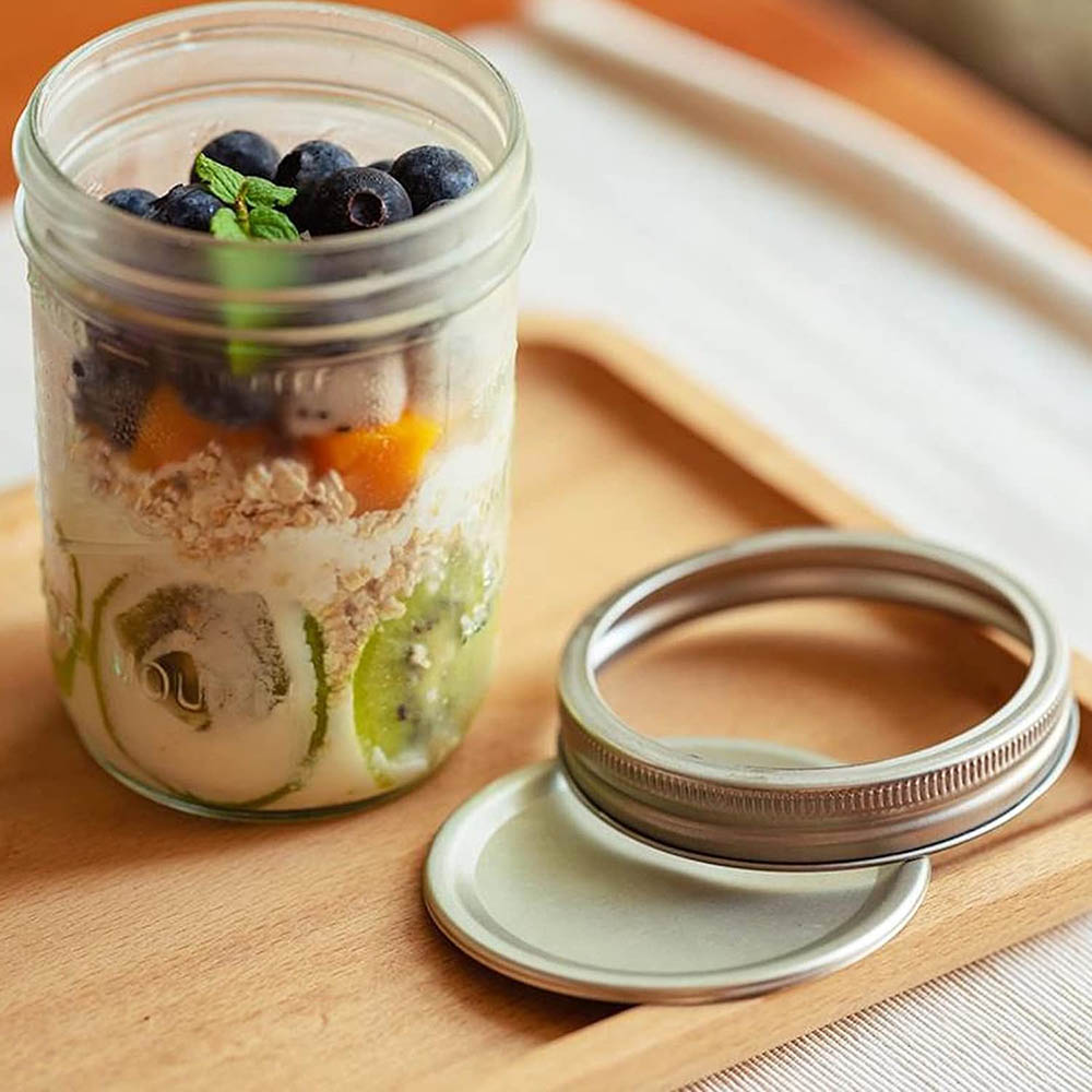 16oz Wide Mouth Mason Jars wit - Food Storage With Lids ulasan dan harga