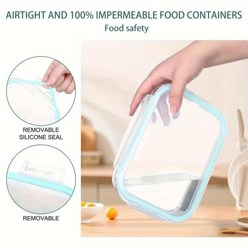 16pcs Sealed Glass Food Storag - Food Storage With Glass Lids ulasan dan harga