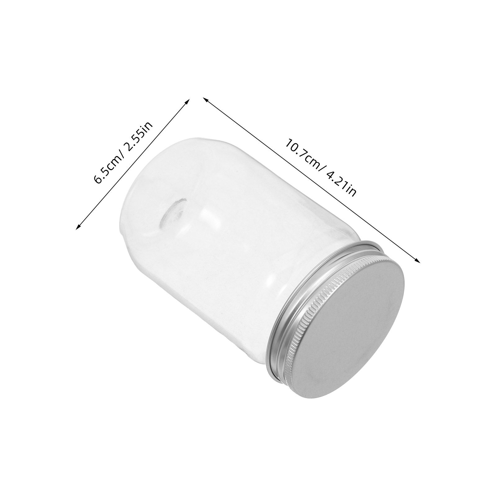 6Pcs Clear Plastic Mason Jars  - Food Storage With Lids ulasan dan harga