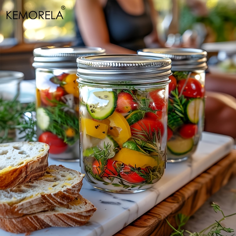 KEMORELA Mason Jars 350ML With - Salad Dressing Bottle ulasan dan harga