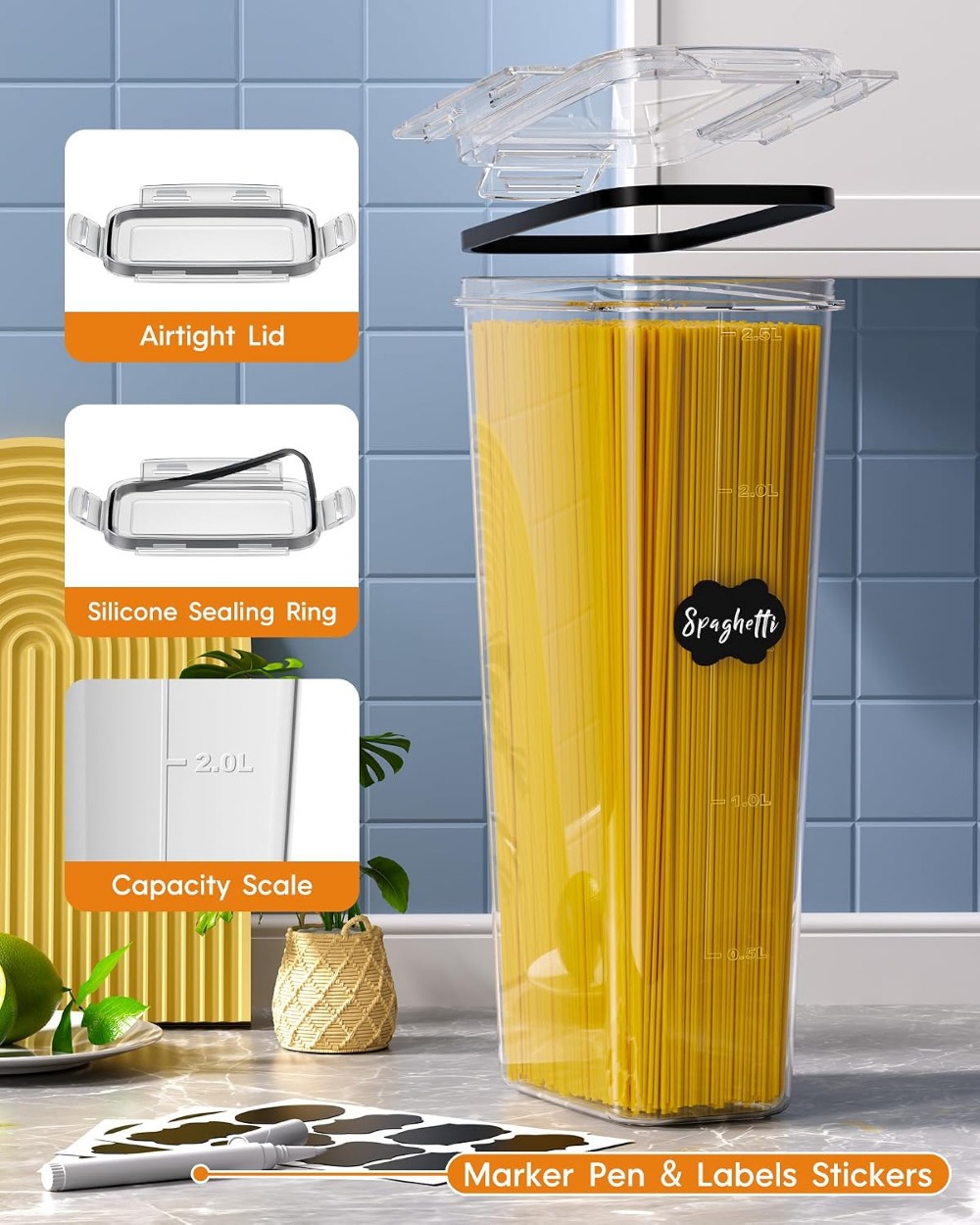 24 PCS Airtight Food Storage C - Food Storage With Lids ulasan dan harga