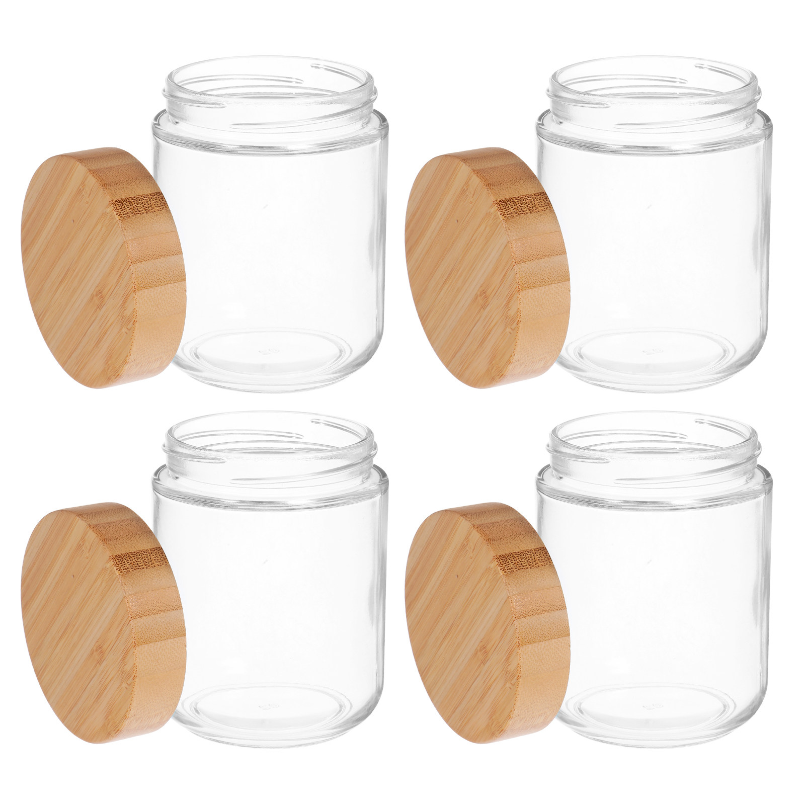 4Pcs Glass Kitchen Storage Jar - Food Storage With Glass Lids ulasan dan harga