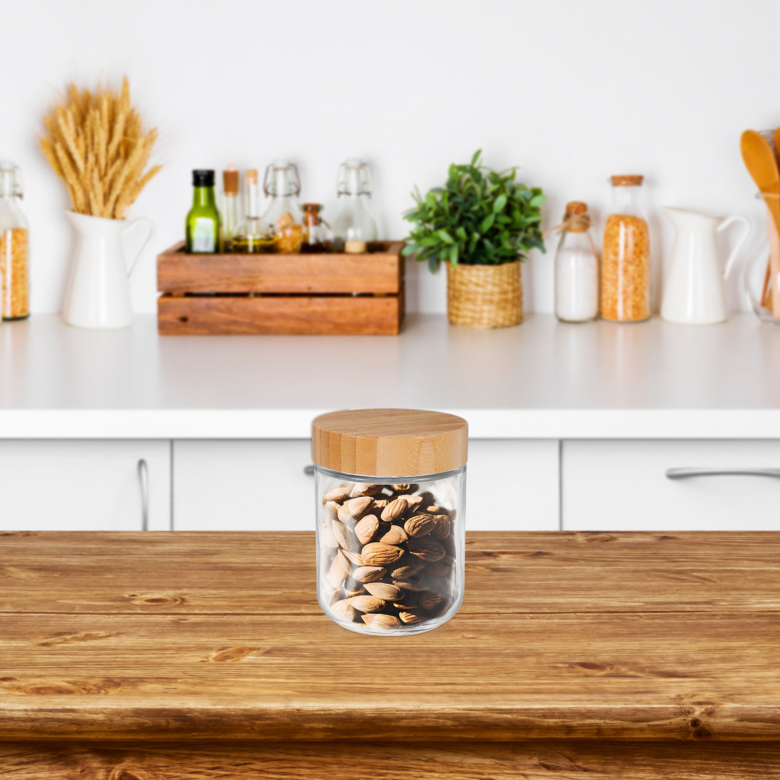 4Pcs Glass Kitchen Storage Jar - Food Storage With Glass Lids ulasan dan harga