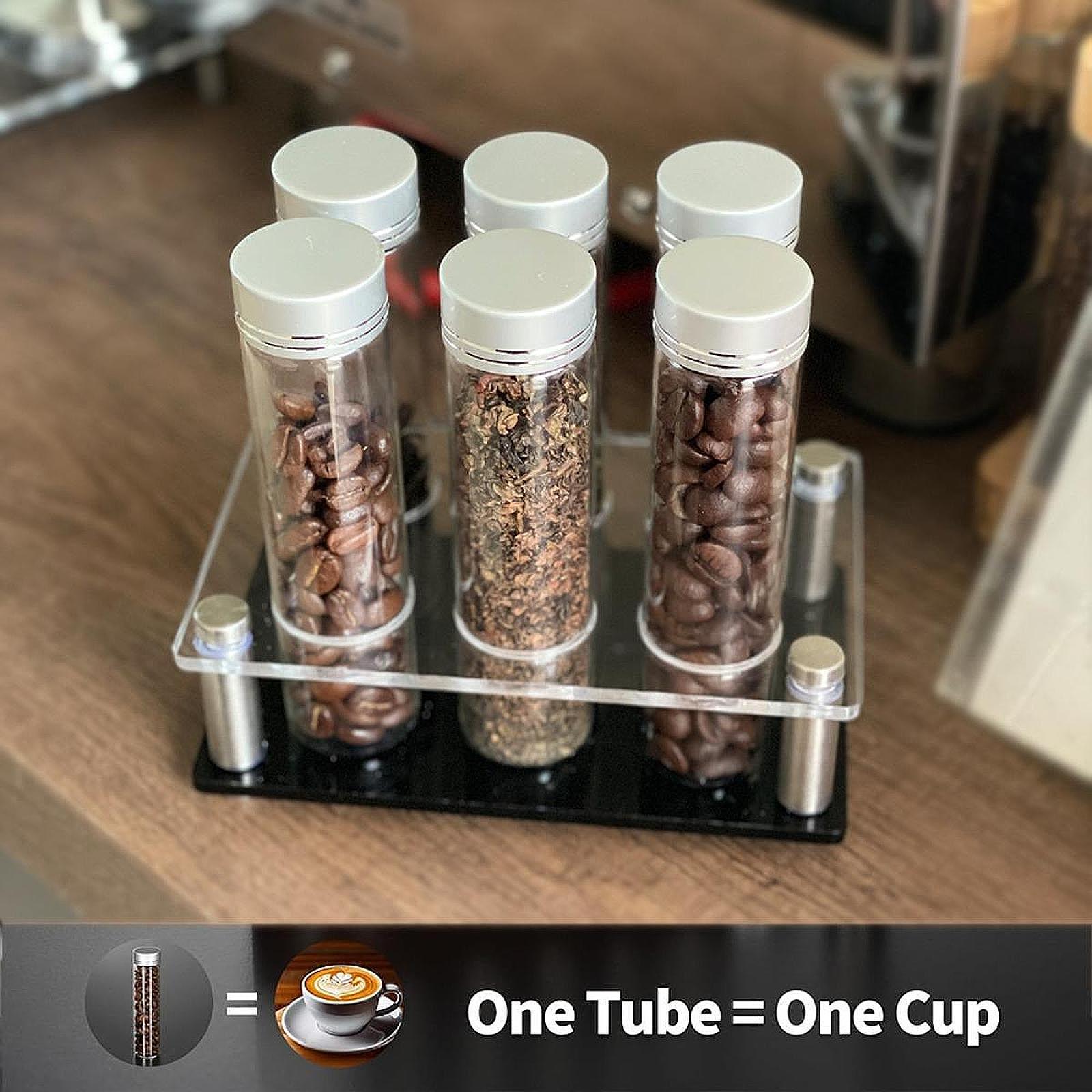 Coffee Cellars 6 Tubes Display - Food Storage Youtube ulasan dan harga